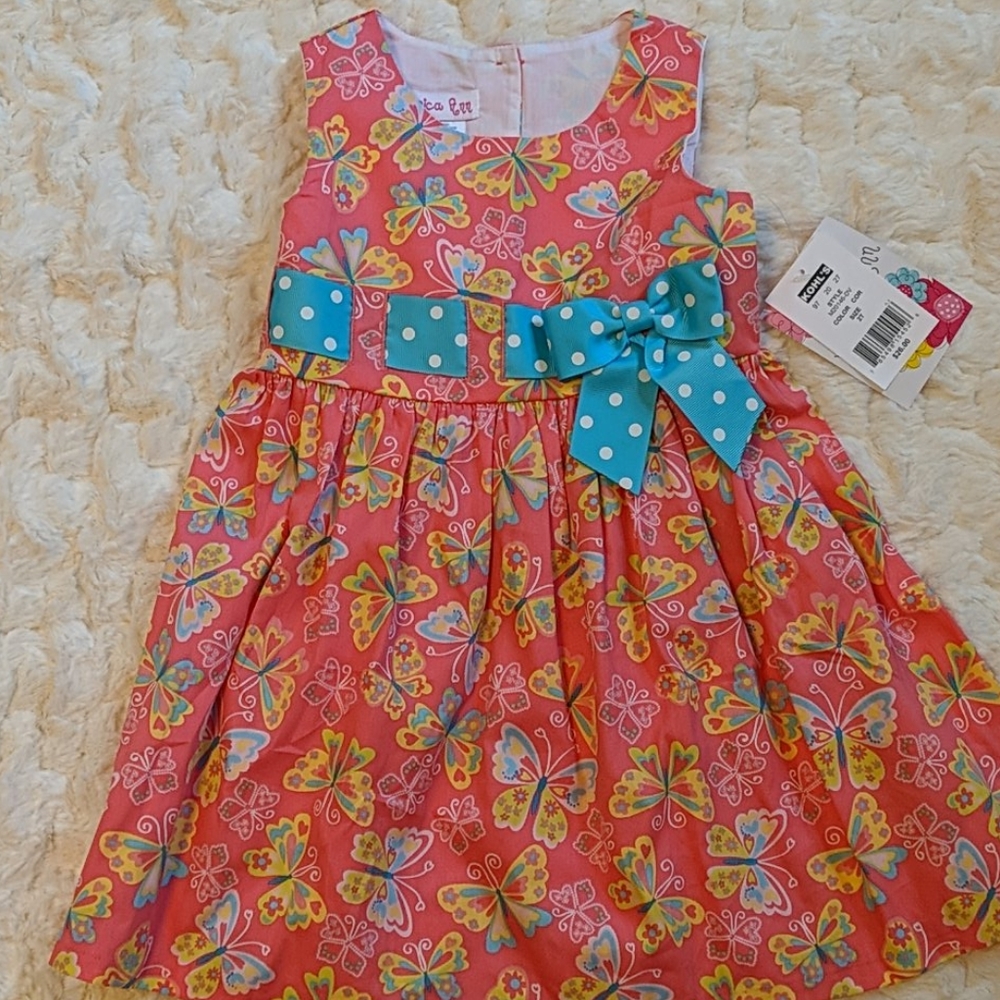 NWT Jessica Ann 2T Butterfly Dress